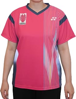 KUMAMOTO SAISHUNKAN BADMINTON TEAM制服复刻2024 T恤 (深粉色) 运动装 羽毛球服 吸水速干