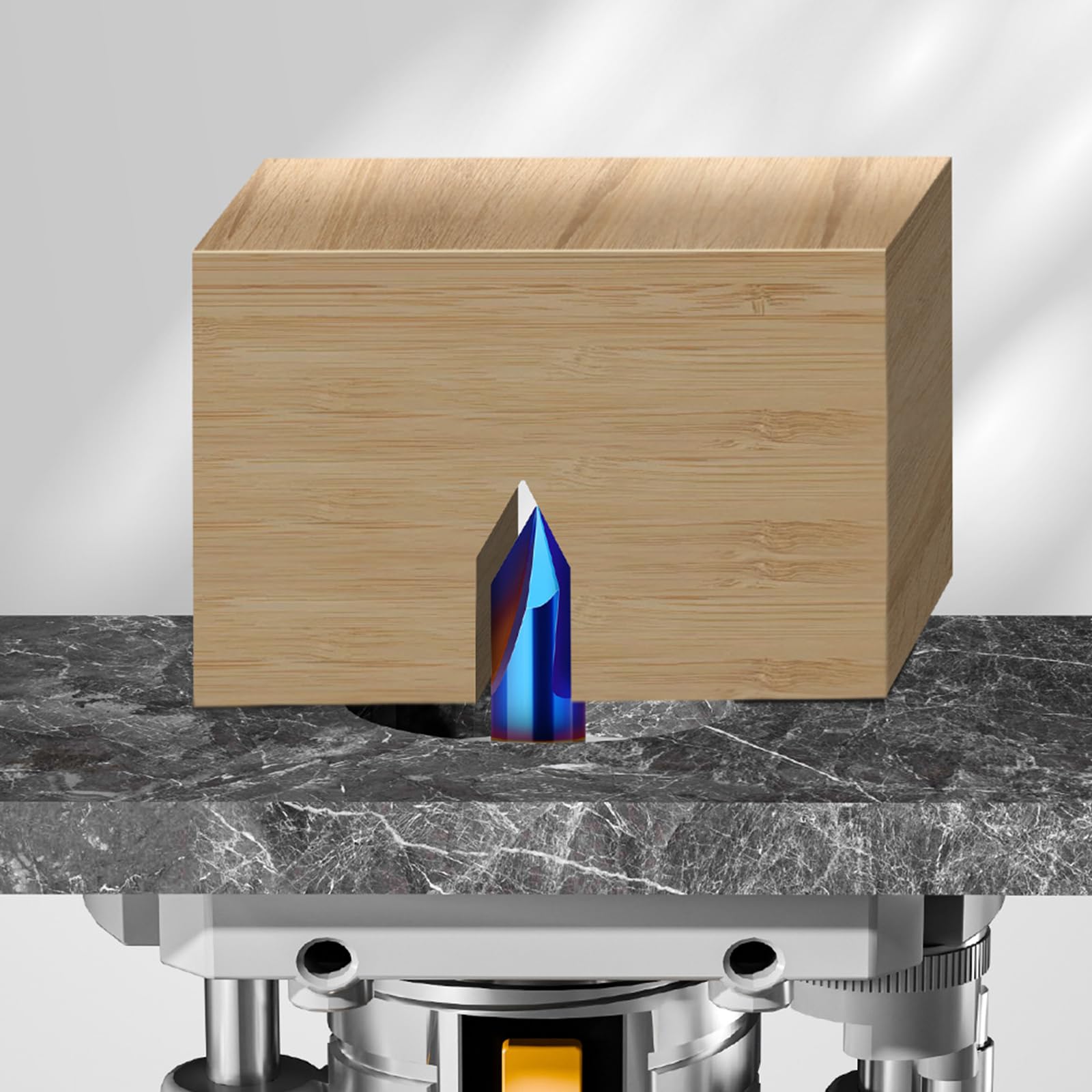MACHSWON Milling Cutter Router Bit End V-type Double-Edged Router Cutter Slotting Carving Routing Bits 8mm Shank,90°V-shaped 8*2 Tungsten Carbide Tipped For Woodworking - Image 4