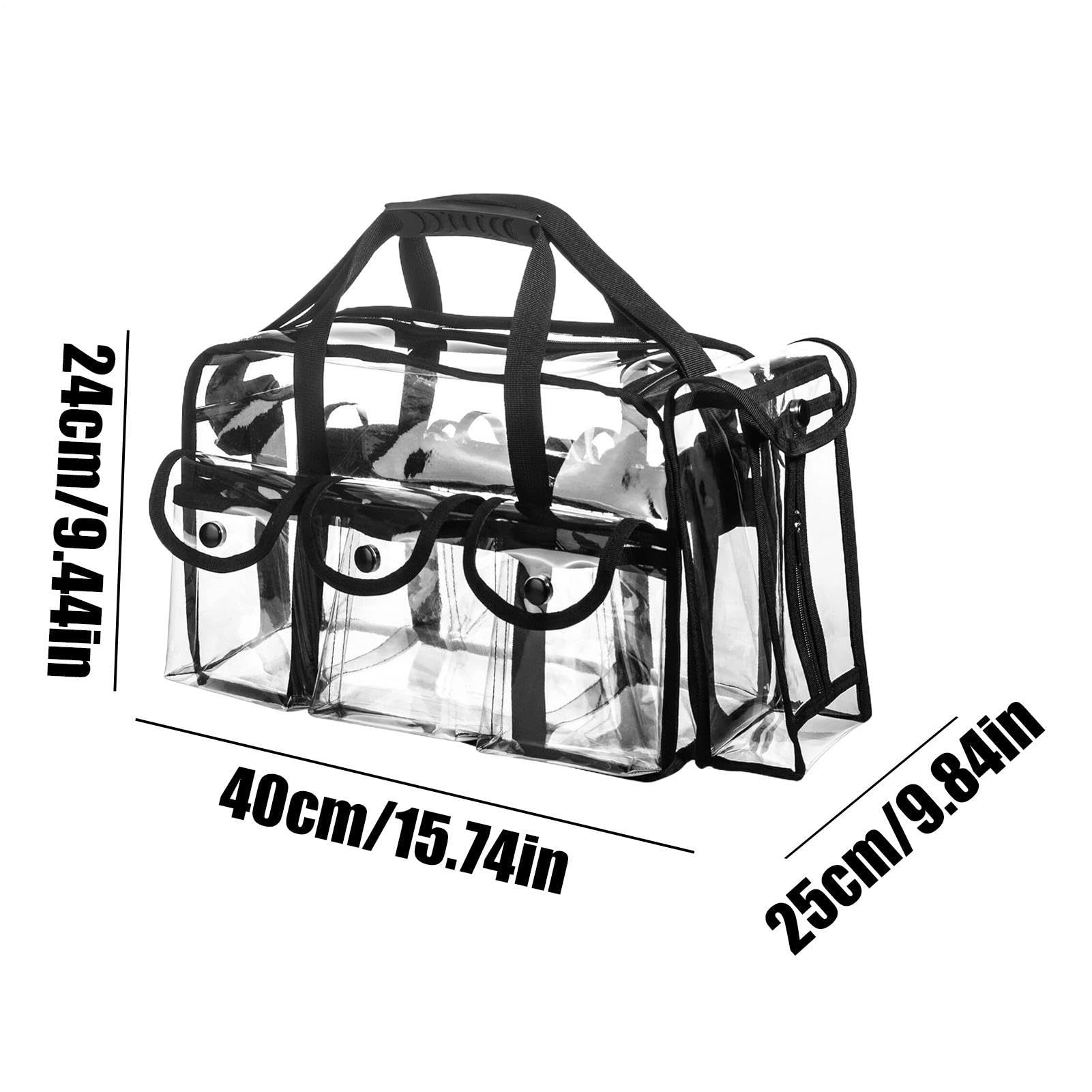 Trousse de Transparente avec Fermeture Éclair Sac Tote Imperméable avec