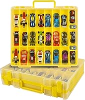 Vista 8 de Estuche organizador de almacenamiento de juguetes compatible con Hot Wheels/para autos de Matchbox. Contenedor de exhibición y transporte