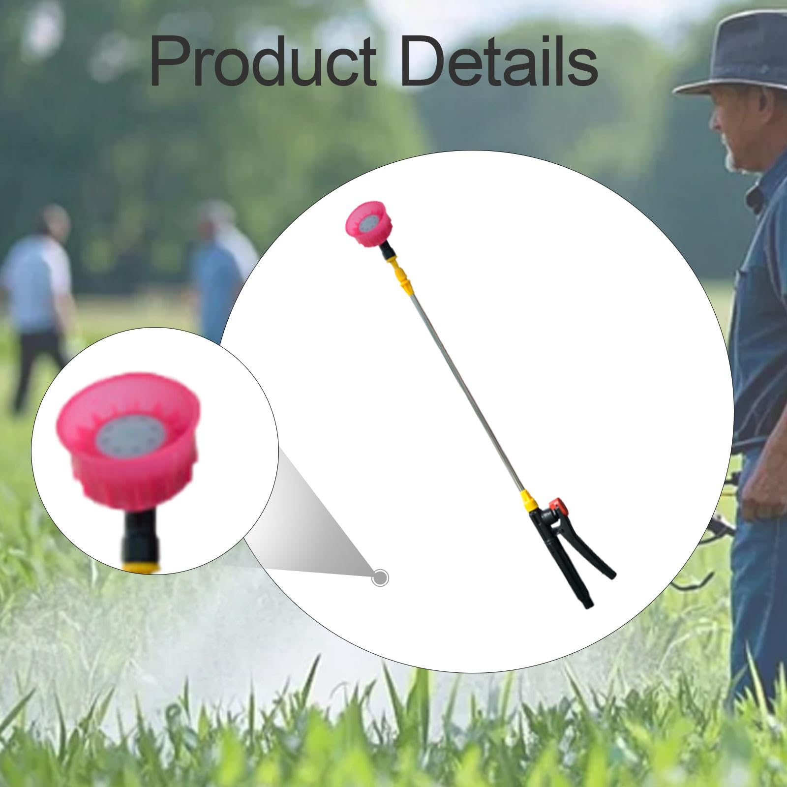 Lance de Pulvérisation Tige Rétractable pour Jardin D'Arrosage Rallonge de Nettoyage en Acier Inoxydable Adapté Au Jardinage et Au L, Buse à 8 Trous