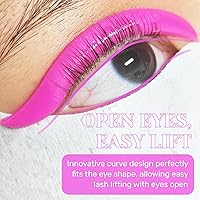 Vista 2 de Libeauty Barras de elevación de pestañas, almohadillas coreanas sin pegamento, diseñadas para levantamiento de pestañas de ojos abiertos, varillas