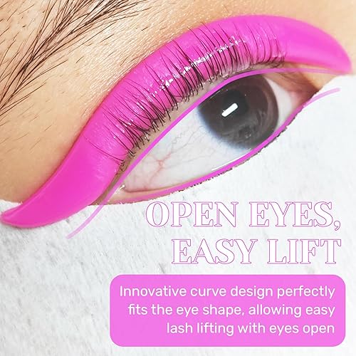 Miniatura 2 de Libeauty Barras de elevación de pestañas, diseñadas para aplicación de ojos abiertos, almohadillas de elevación de pestañas coreanas sin pegamento,