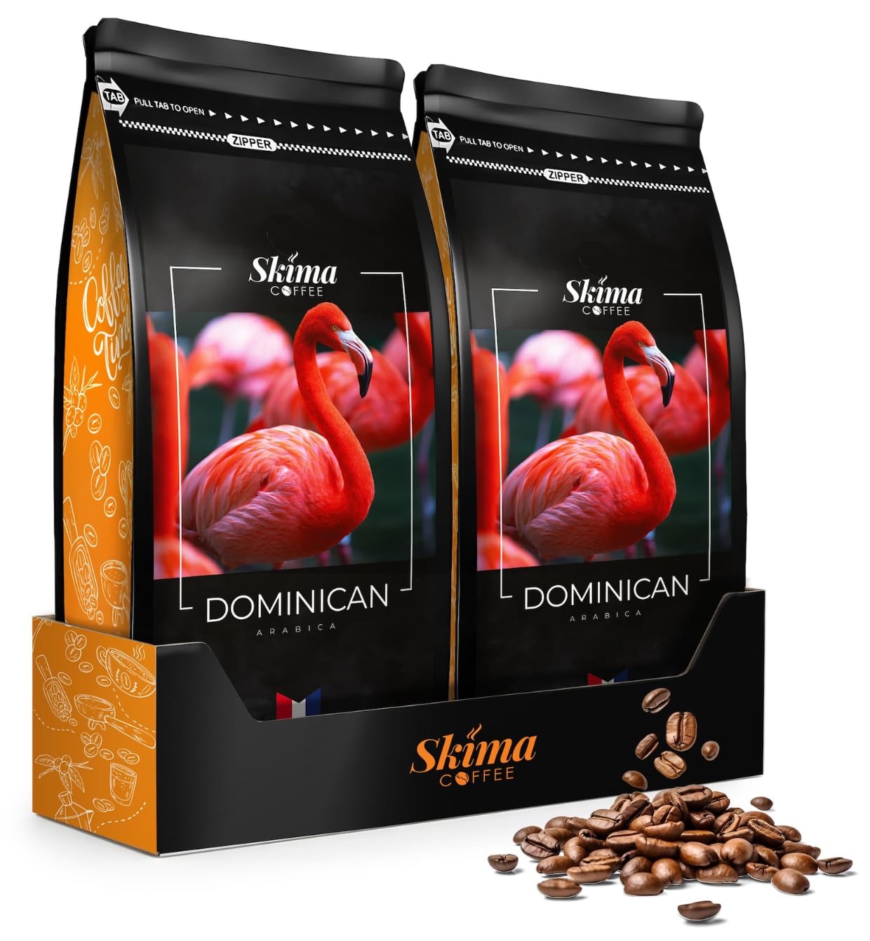 SkimaCoffee Café en grano 2 x 1 kg REPÚBLICA DOMINICANA 100% Arábica