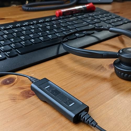 Miniatura 3 de Global Teck Worldwide Adaptador USB 504P para Plantronics y auriculares Addasound se conecta a auriculares a PC, MAC, Lync, Skype y USB VoiP Phones