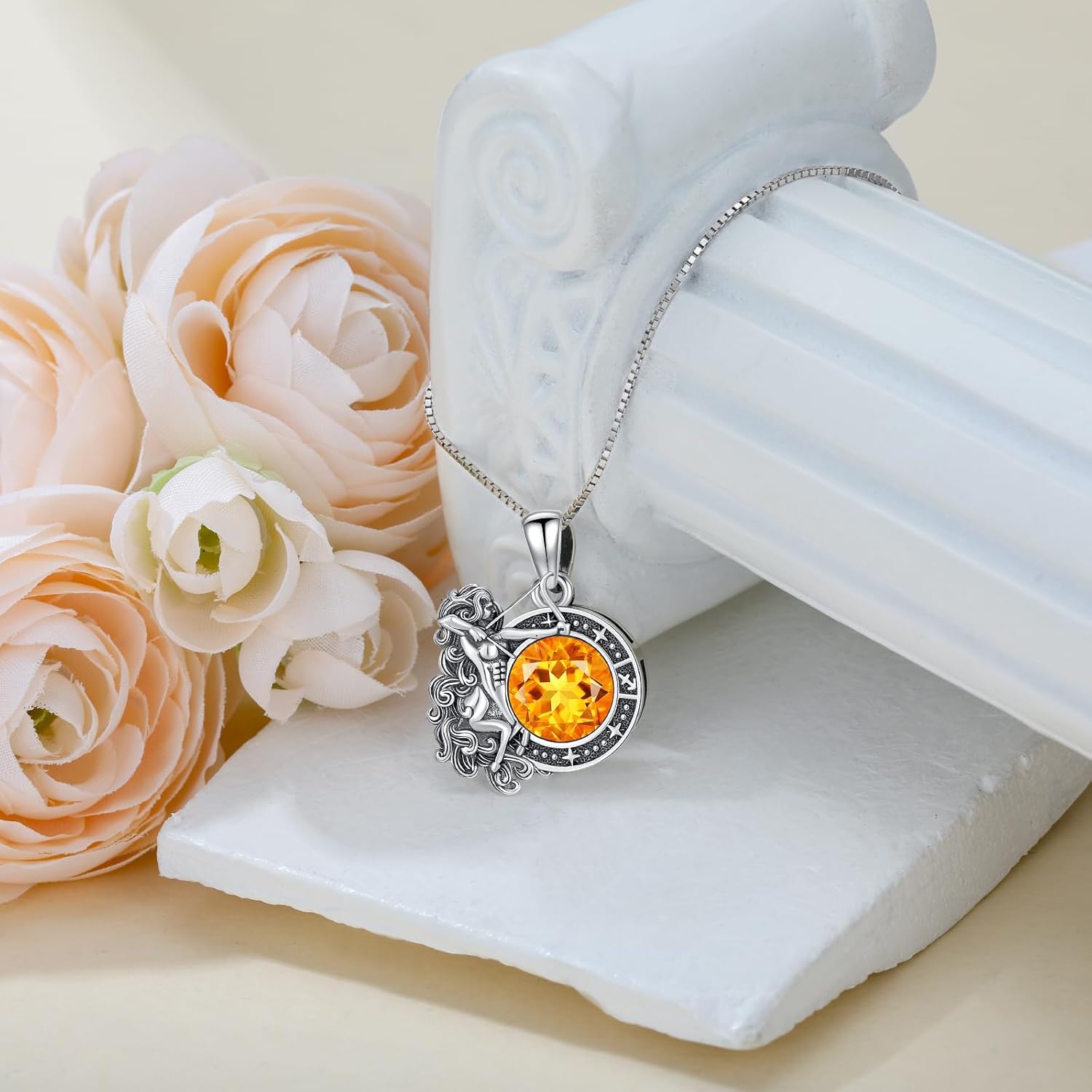 LONAGO Zodiac Sign Necklace Celestial Constellation Necklace Horoscope Astrology Zodiac Pendant Necklace Gift for Women - Image 2