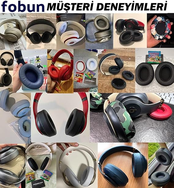 beats studio 2 studio 3 ile uyumlu kulaklık pedi studio 2 studio 3 studio apl uyumlu kulaklık süngeri yastığı studio 2 kulaklık süngeri studio 3 uyumlu yastık (Beyaz)