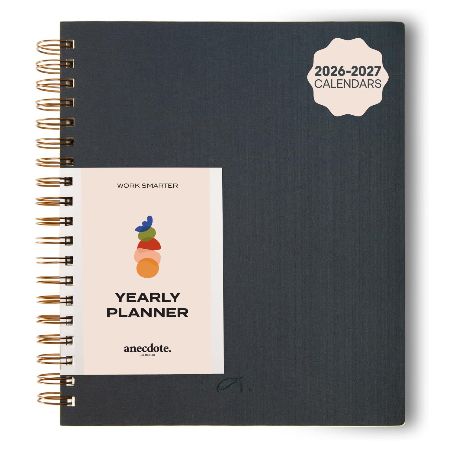Photo 1 of Anecdote Spiral Planner w/2026-2027 Calendar (8.5" x 10") | Start Anytime - 52 Weeks, Undated Planner Pages | To-Do List Organizer, Plan Your Success, Achieve Productivity Goals (Ink Blue)