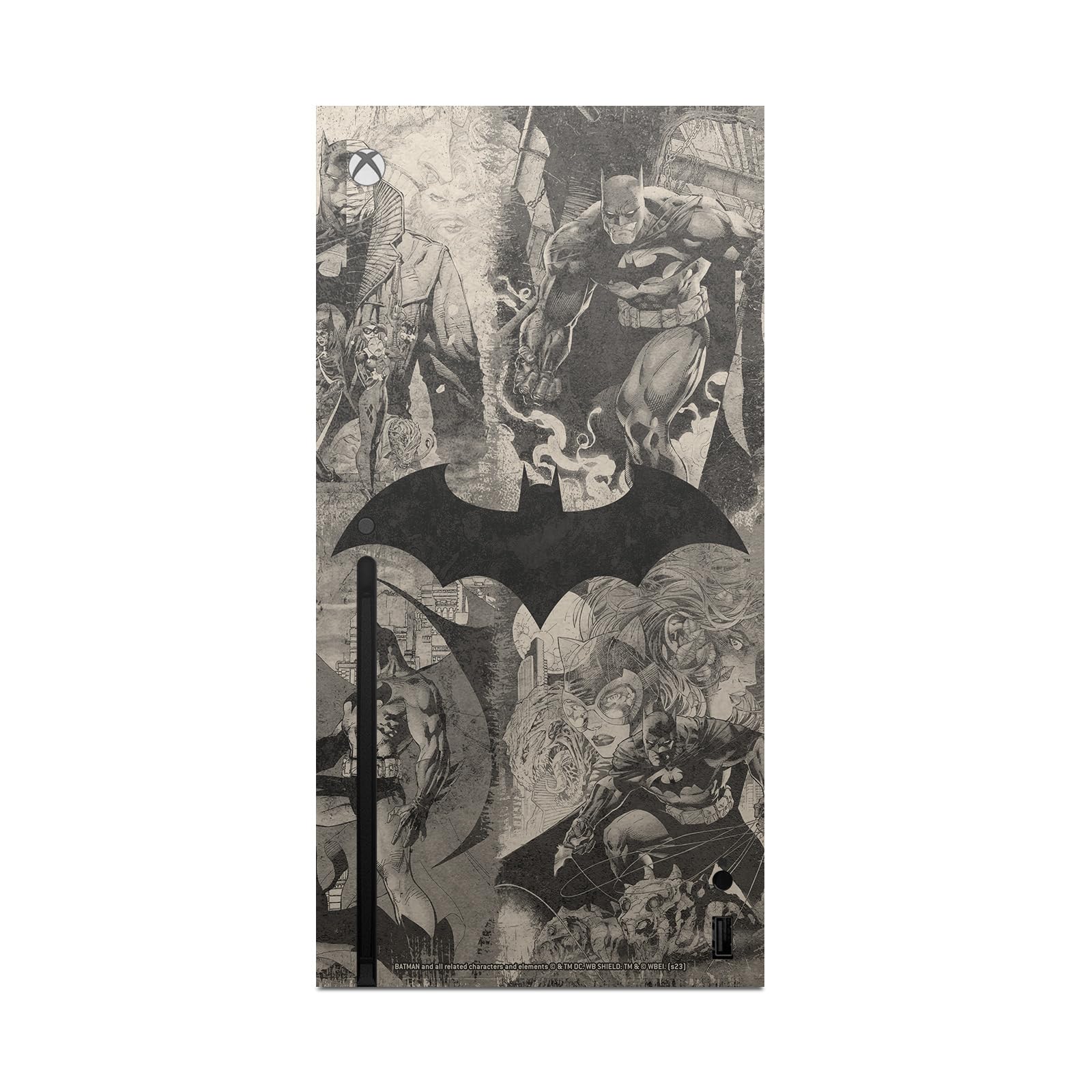 Head Case Designs Licenza Ufficiale Batman DC Comics Collage Invecchiato Loghi E Fumetti Vinile Sticker Gaming Pelle Adesivo Compatibile con Xbox Series X Console And Controller Bundle