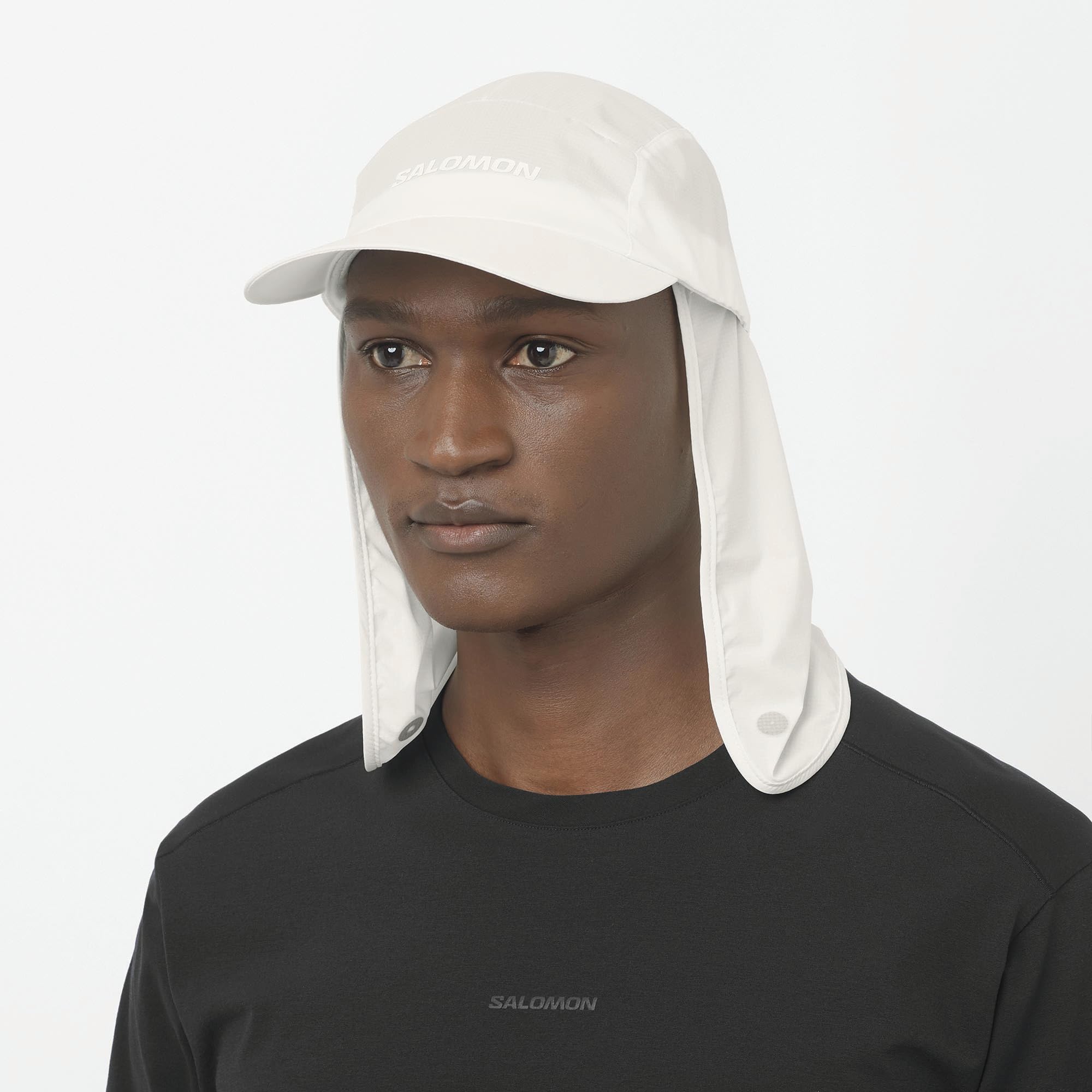 Salomon Sahara Gorra Running, Transpirable y Plegable, Detalles Reflectantes, protección Solar, Cobertura Total Ligera