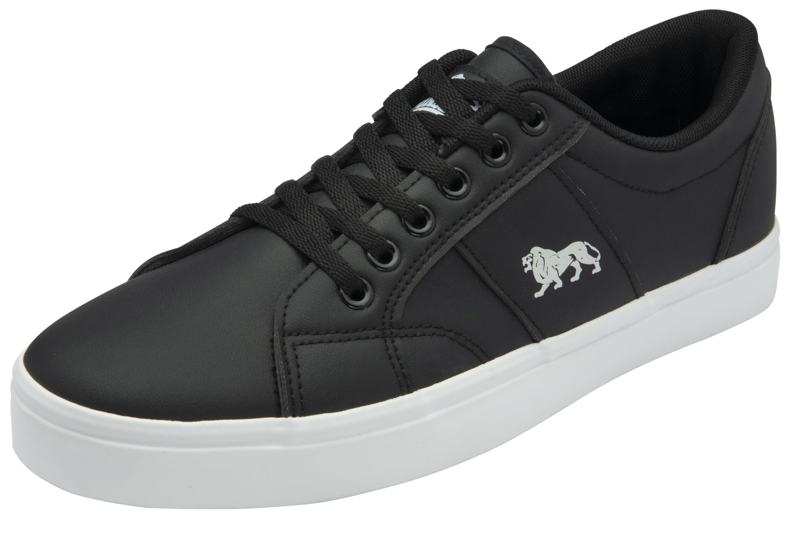 Lonsdale Men's NEWSHAM Sneaker, Black/Grey PU, 9 UK