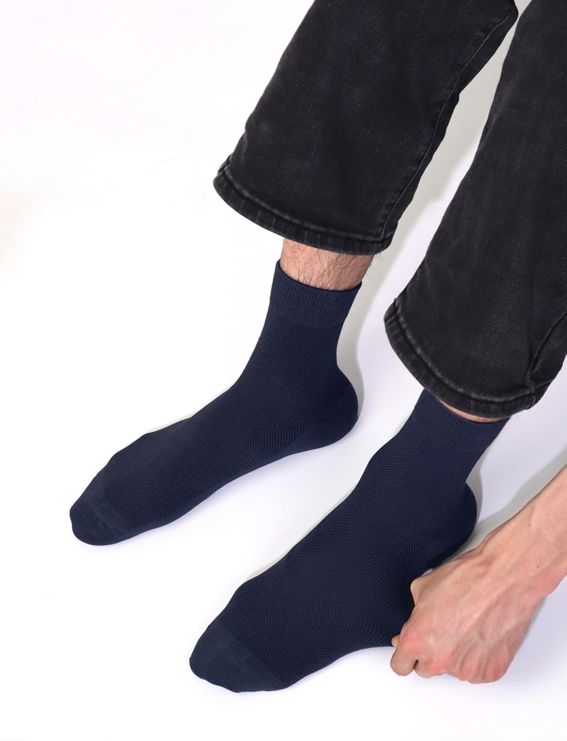 SERISIMPLE Mens Rayon Bamboo Ankle Breathable Socks Thin Quarter Athletic Comfortable Casual Mesh Socks 5 Pairs - Image 2