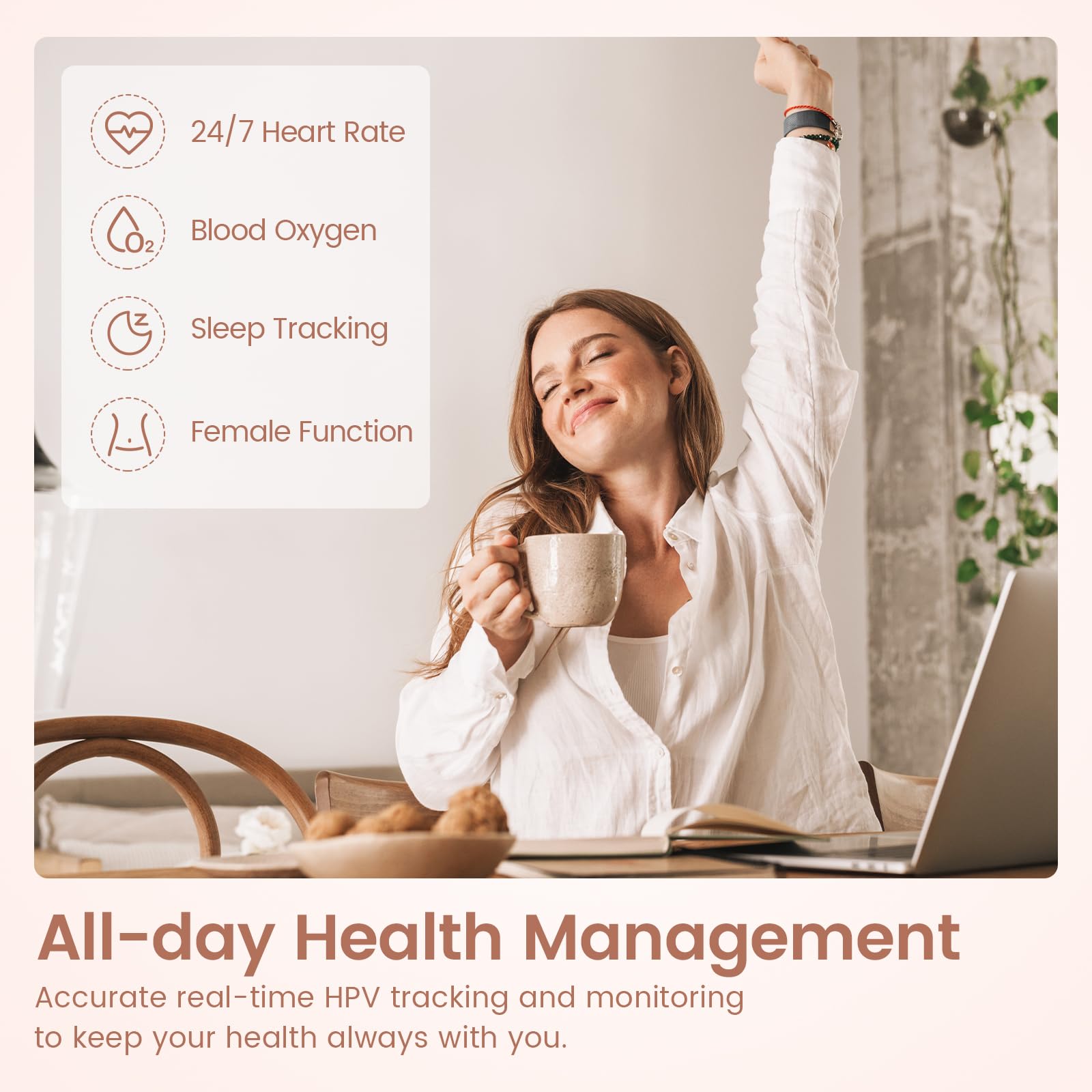 SWGOTA Smartwatch Donna Chiamate Bluetooth 5.2, 1.85" HD Smart Watch Orologio con Cardiofrequenzimetro SpO2 Sonno Fisiologia Femminile IP68 Notifiche Messaggi 18 modalità Sportive iOS Android Oro Nero