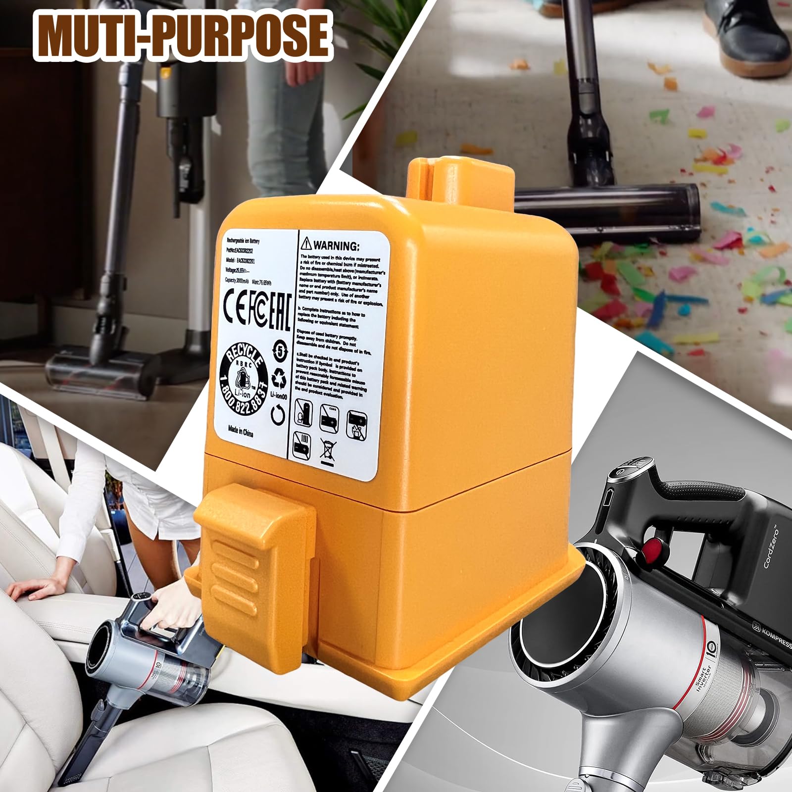 Amazon.com: 3.0Ah Battery for LG CordZero Cordless Vacuum Cleaner