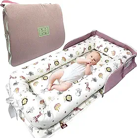 Espreguiçadeira de bebê, espreguiçadeira portátil dobrável, capa de ninho de bebê, adequada para espreguiçadeiras recém-nascidas de 0 a 24 meses, ninho de bebê de dupla finalidade para viagem