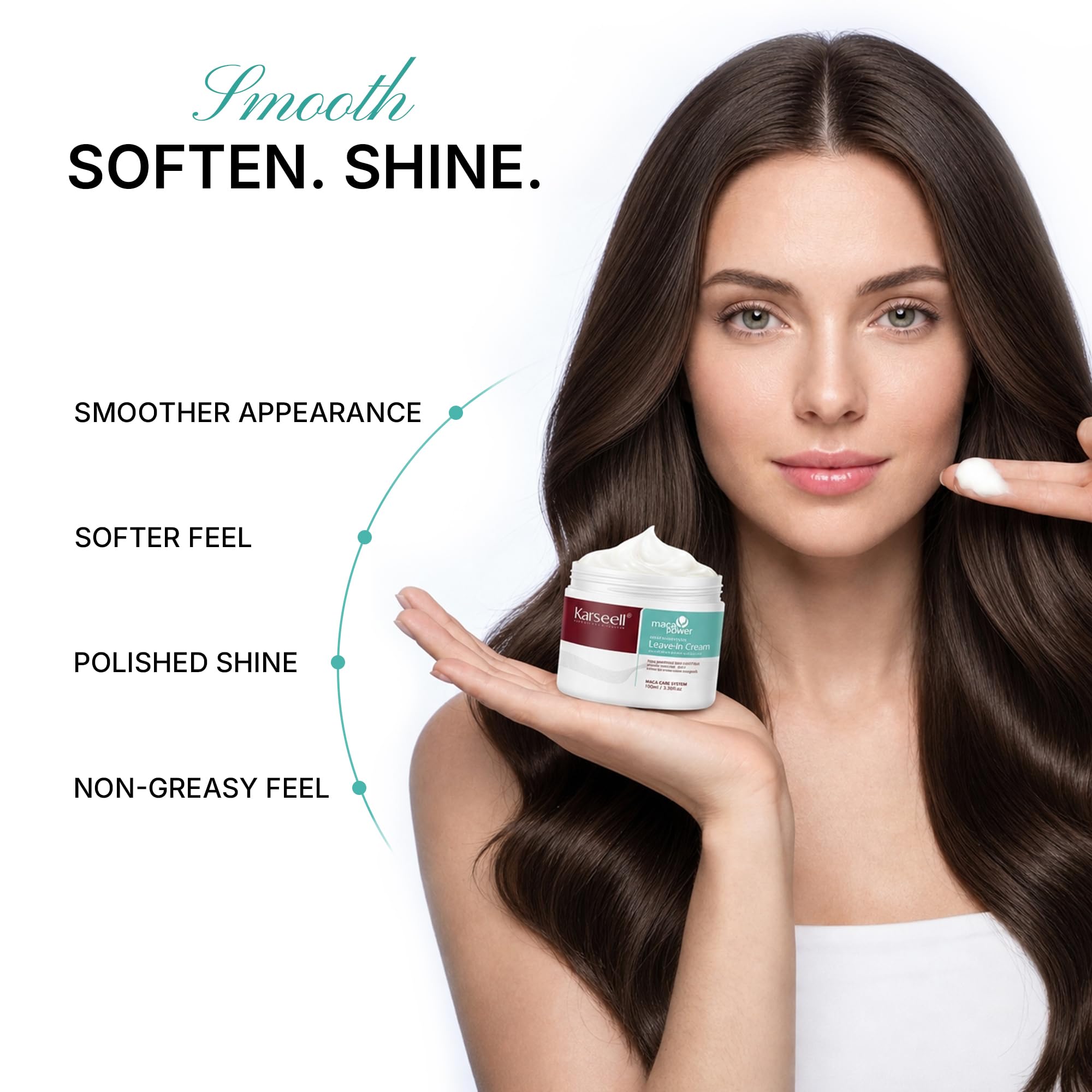 Karseell Balsamo senza risciacquo, 100 ml, ripara e idrata i capelli secchi e danneggiati