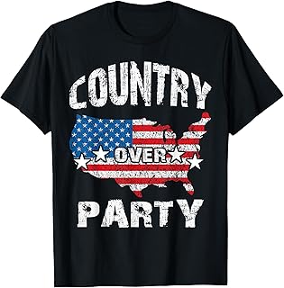 Country Over Party T-Shirt Anti Republican Tee Shirt T-Shirt