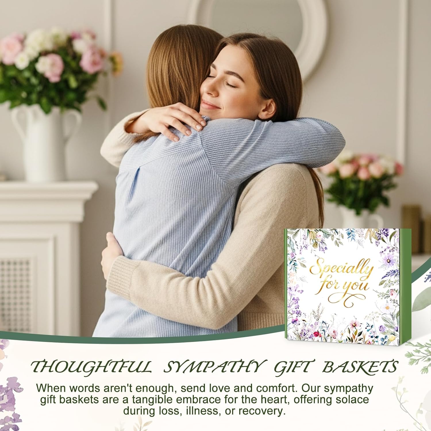 christmas gifts for her spa care basket displayed with a holiday ribbon