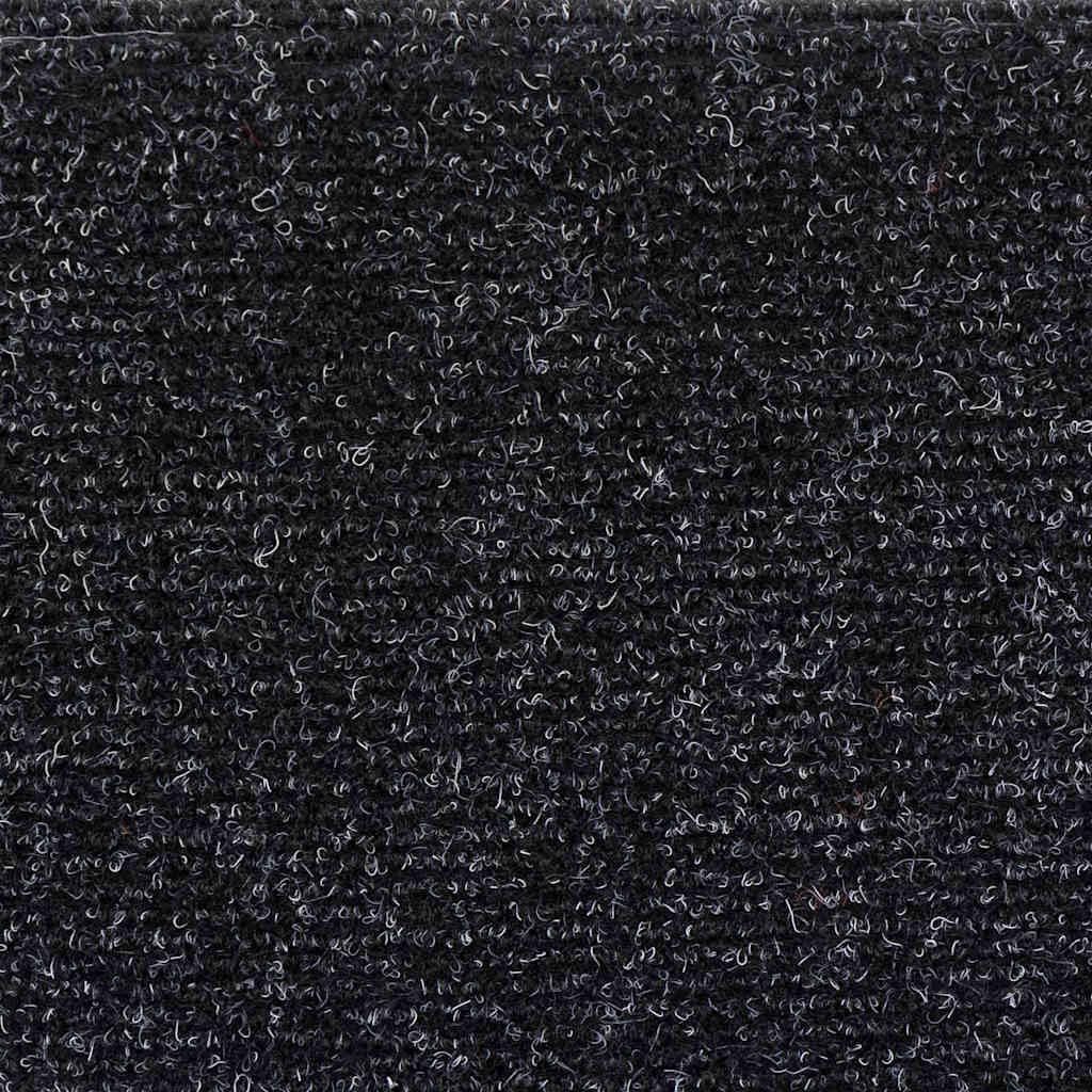 Maty na schody samoprzylepne, 10 szt., 56 x 17 x 3 cm, czarne, półokrągłe, antypoślizgowe, z ochroną przed hałasem i schodami drewnianymi, nadają się do prania, odporne na zarysowania