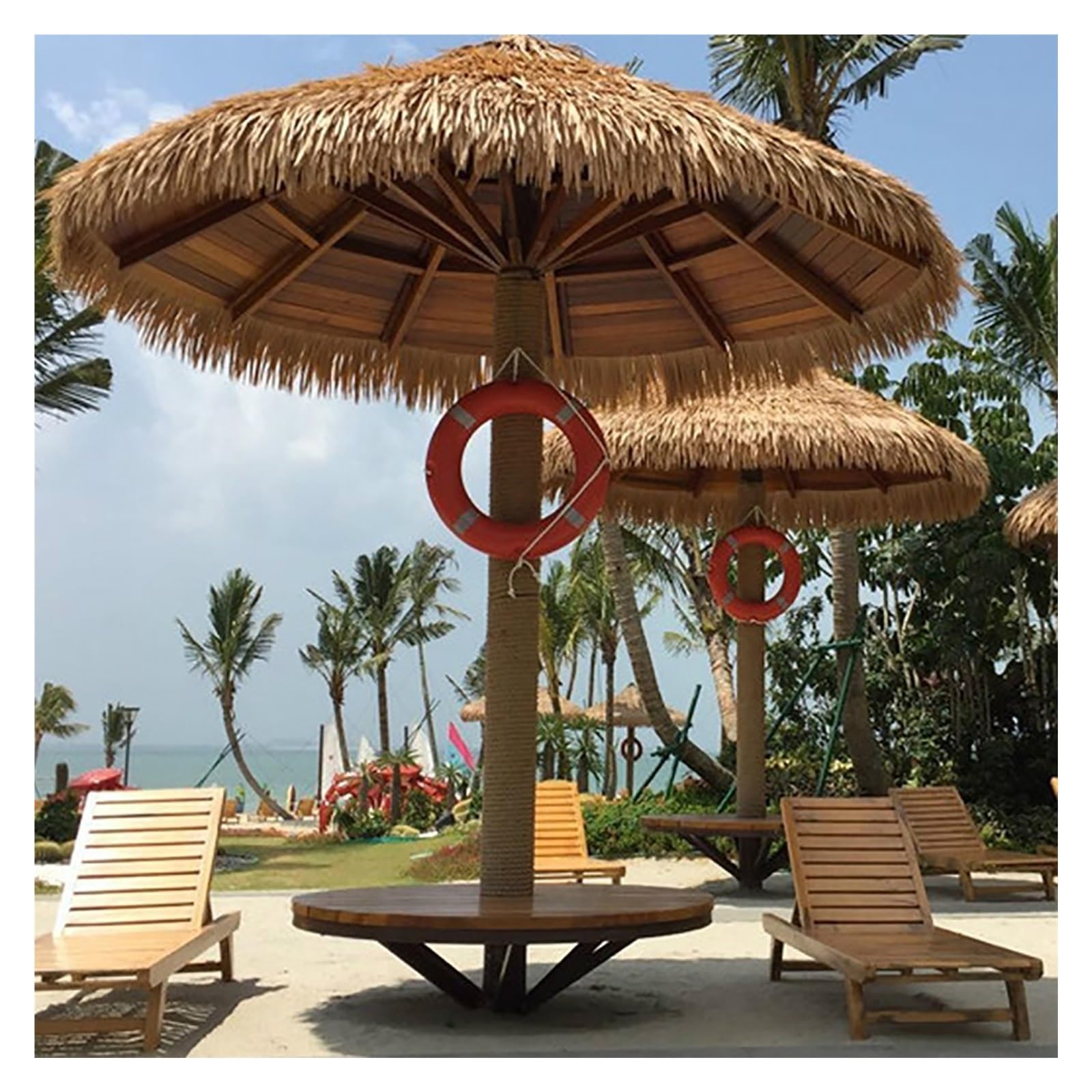Rollo De Paja Artificial, Paja Falsa Artificial Techo, Decoración De Paja Retardante Simulada, Rollo De Paja De Plástico, para Bar Jardín Gazebo Sombrilla Terraza(0.5x10m(19.7x393.7in))