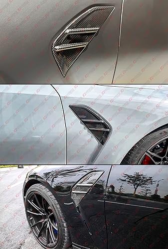 Miniatura 5 de Cuztom Tuning M Performance Style - Repuesto de fibra de carbono real de repuesto para guardabarros delanteros y laterales de ventilación lateral