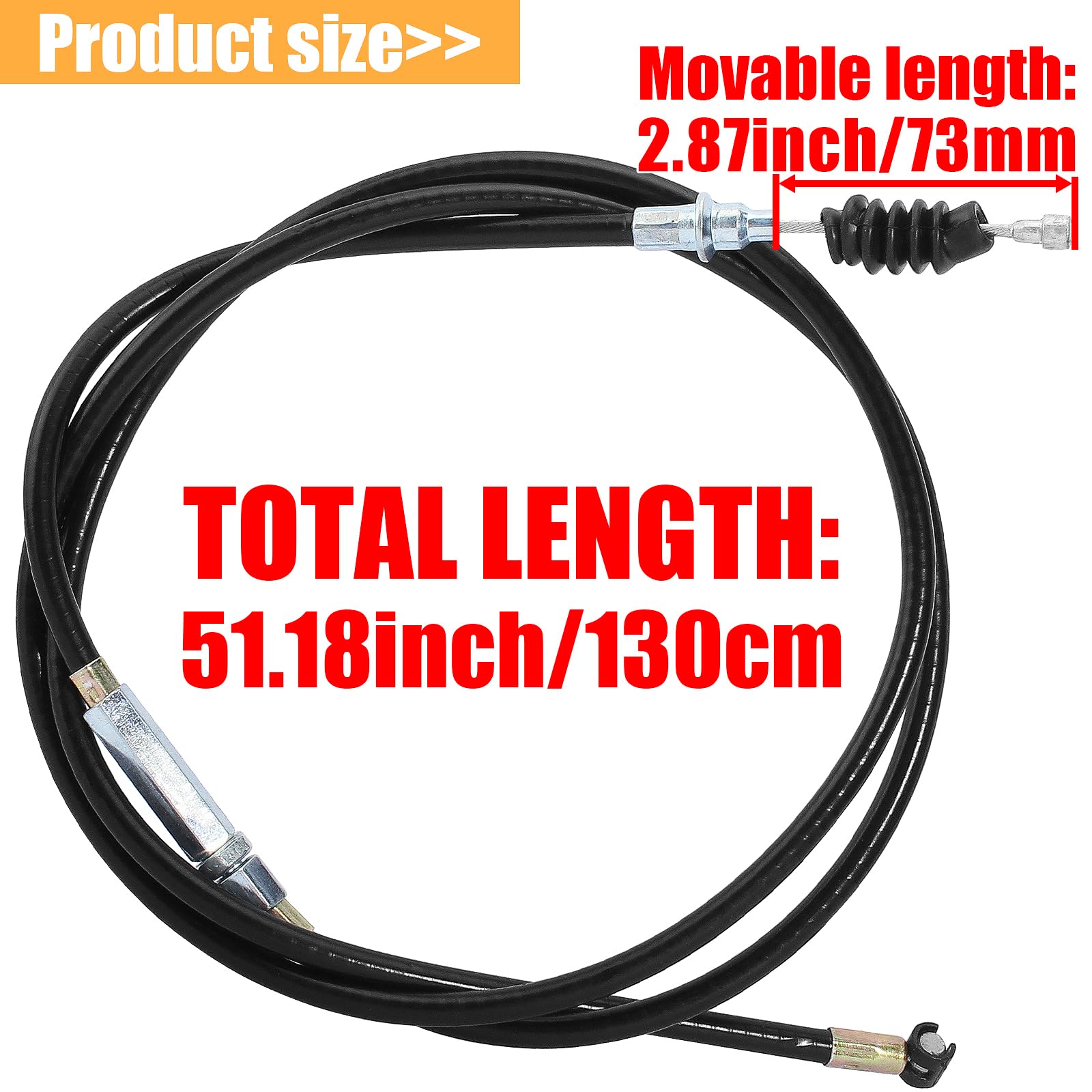 Cable de embrague ajustable negro de 50 pulgadas para 50 cc90 cc 110 cc 125 cc 140 cc 150 cc 200 cc 250 cc motocicleta ATV quad scooter Go Kart ciclomotor Pit Dirt Bike triciclo Buggy Apollo