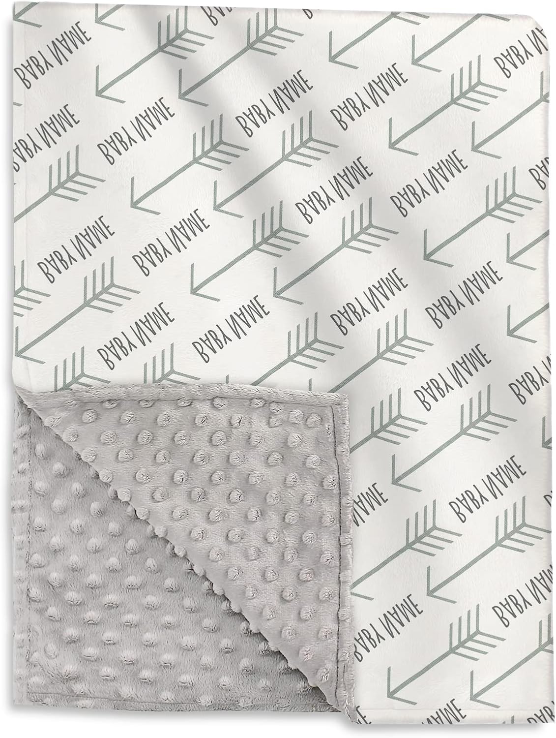 Custom Baby Name Blanket with Arrow Minky Dot Fleece Catch Blanket for Baby Kids Boys Full with Courage