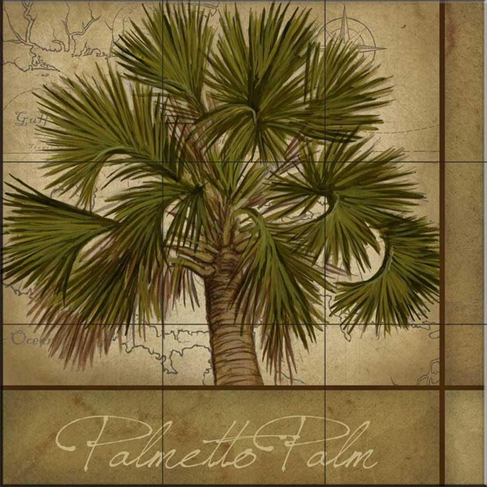 Ceramic Tile Mural - Palmetto Palm- by Matt Patterson