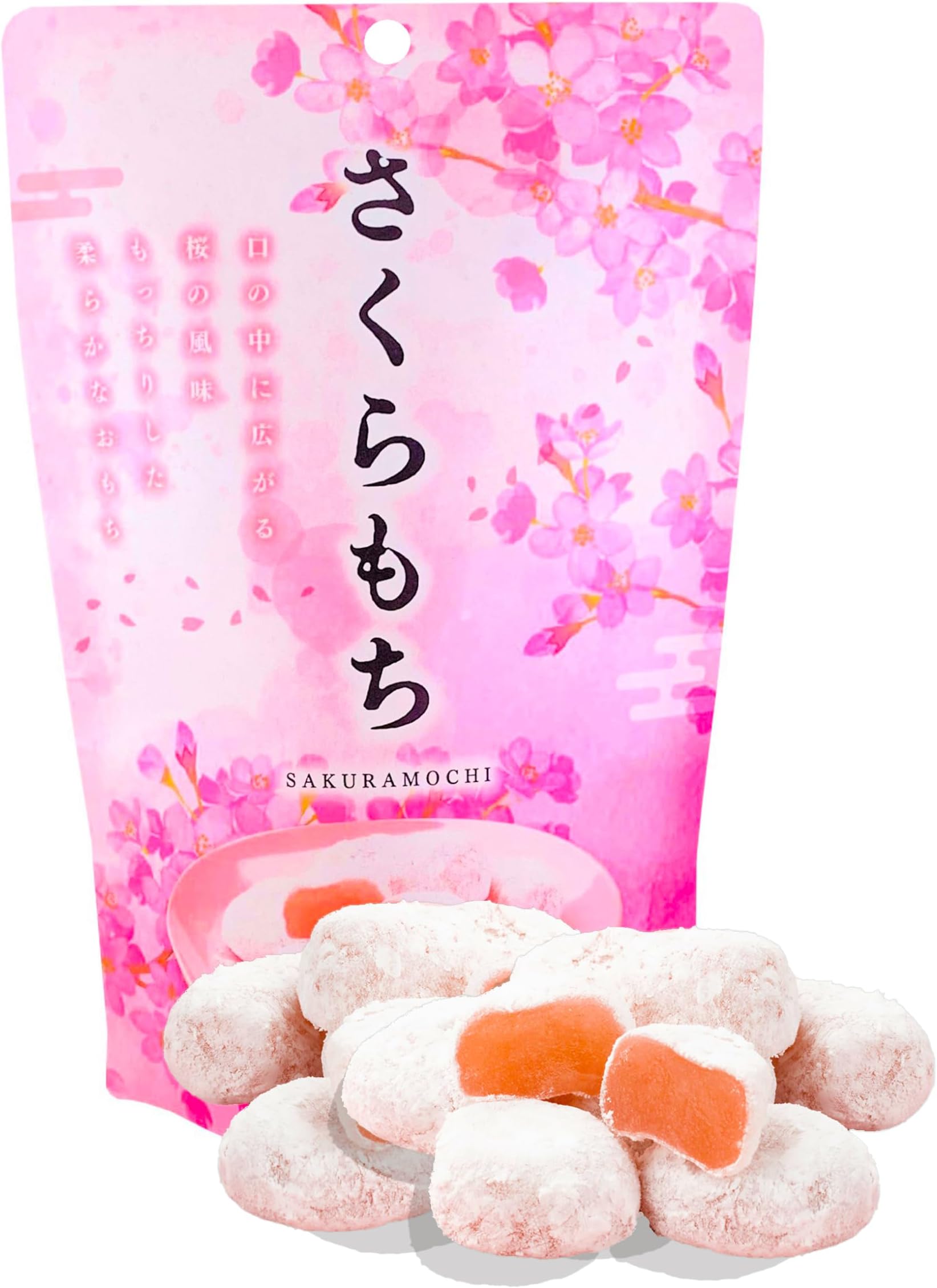 Japanese Sakura Mochi - 130g Premium Traditional Japanese Rice Cakes Wagashi Food Candy Sweets by Seiki