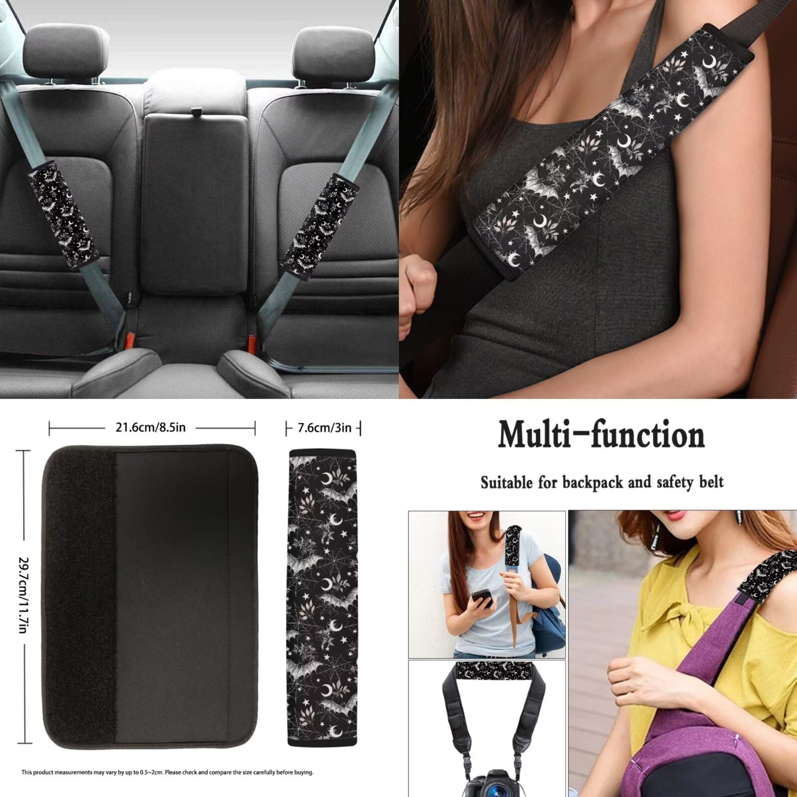 Set completo di coprisedili anteriori e posteriori per auto, con stampa di ragnatela, coprivolante e posteriore, per uomo, decorazione per interni auto, nero e grigio