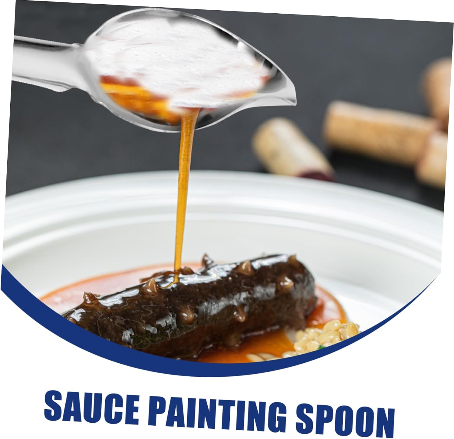 Cabilock 12-Piece Stainless Steel Sauce Dipping Tools Set for Chocolate Candy and Culinary Decoration Includes Decorating Spoons and Forks for Kitchen and Restaurant Use