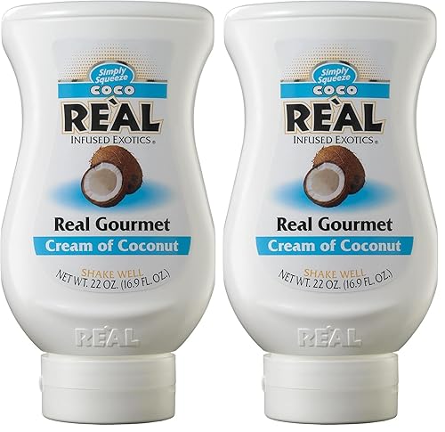 Coco Reàl, Cream of Coconut, 16.9 FL OZ Squeezable Bottle,