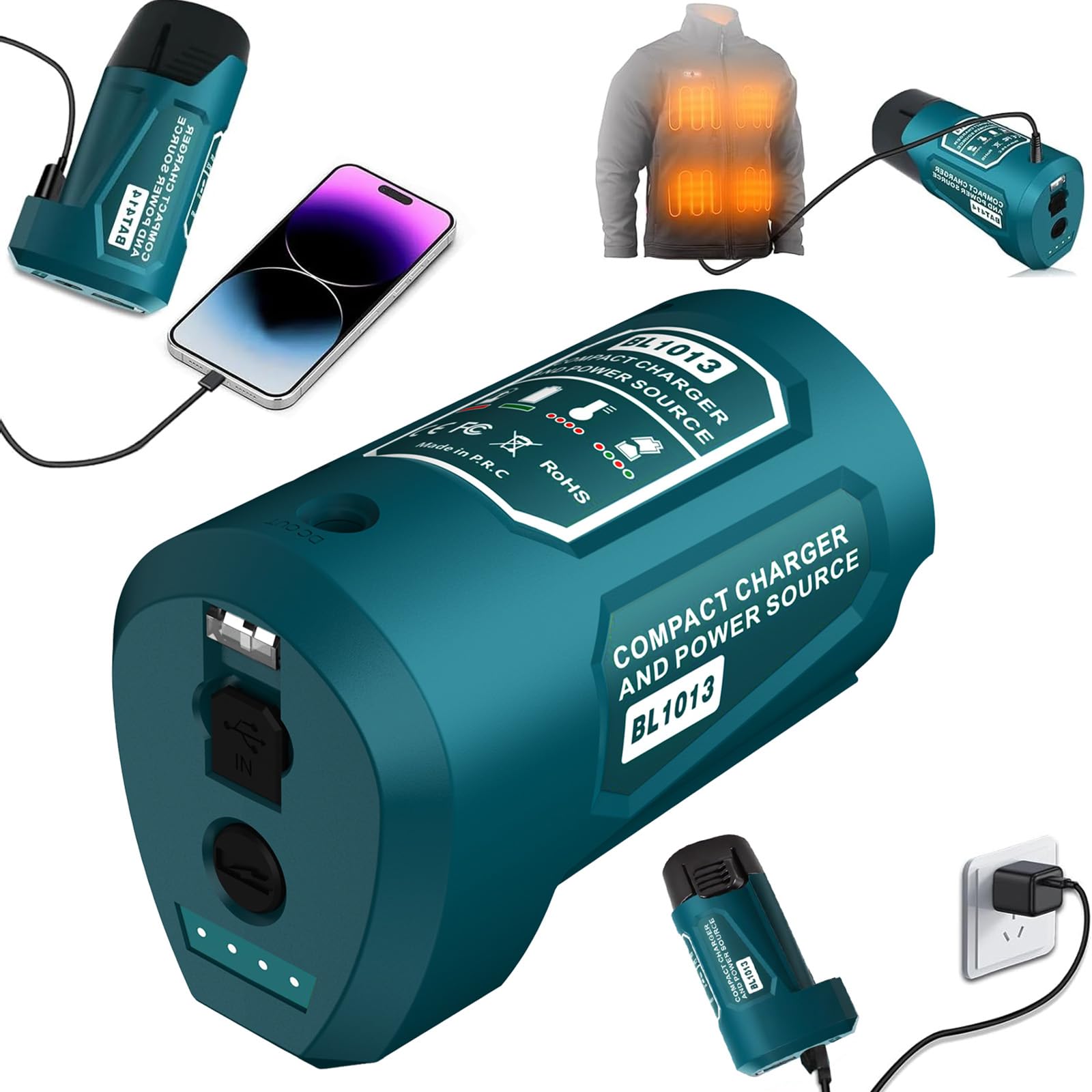 Amazon.co.jp: bumxca USB電源アダプター マキタ 10.8Vバッテリー対応 