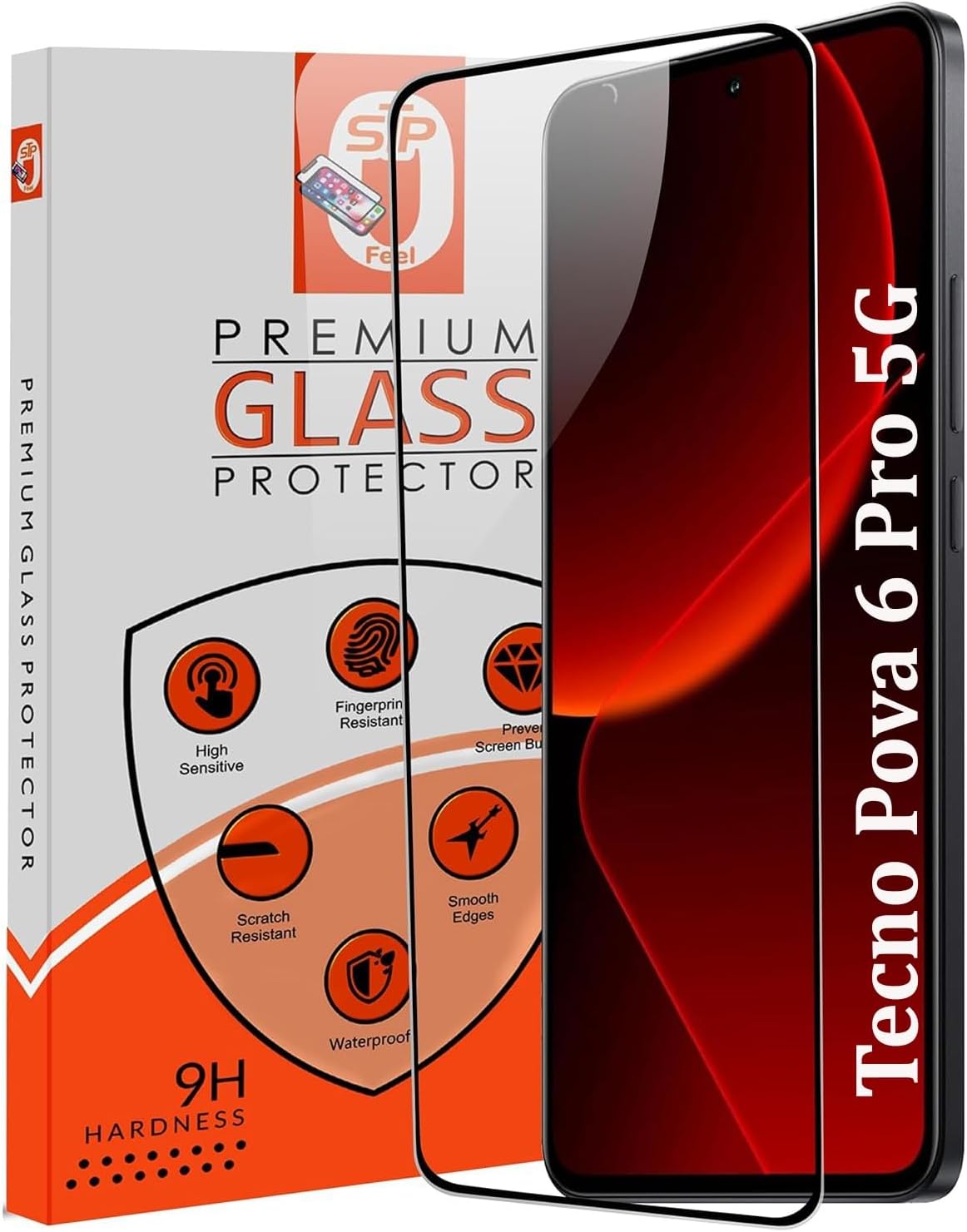 Premium Tempered Glass Screen Protector Compatible For Tecno Pova 6 Pro 5G Cellphone (6.78 Inch, Pack Of 1) | Edge-To-Edge Protector Coverage With Easy To Installation Kit