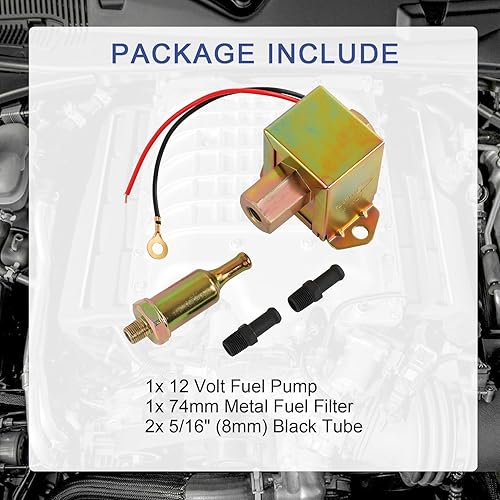 Miniatura 5 de bomba de combustible eléctrica universal de 12V EP014 para el metal sólido diesel o Petro 4-6 PSI EP-014