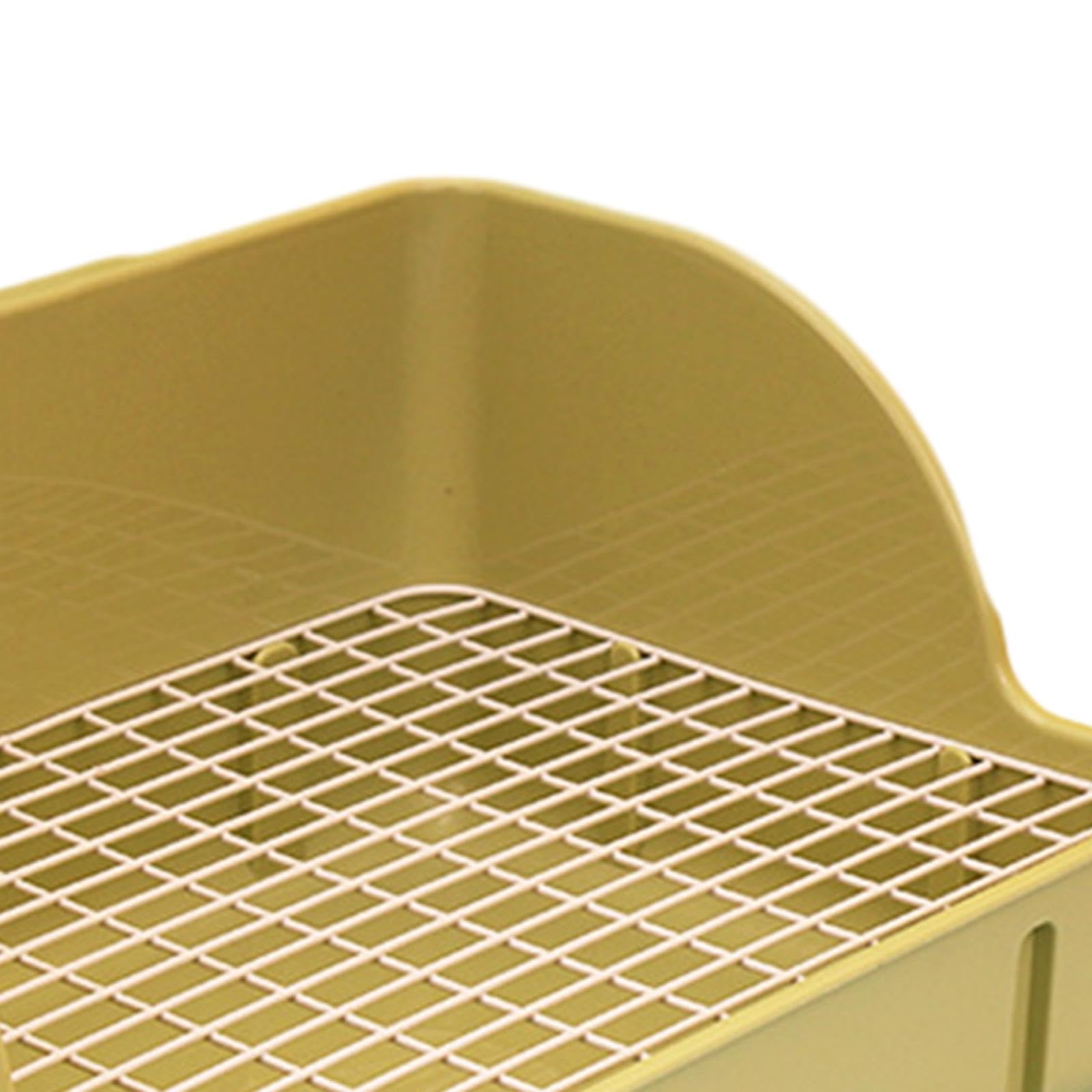 Caja de Arena para Conejos, Bandeja de Arena esquinera, Jaula para Inodoro, Caja de Cama, Inodoro para Mascotas para Hurones y, Malla de Acero Verde