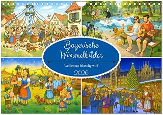 Bavarian hidden object pictures - Where home comes alive, US-Version (Wall Calendar 2026 DIN A4 Landscape), CALVENDO 12 Month Wall Calendar
