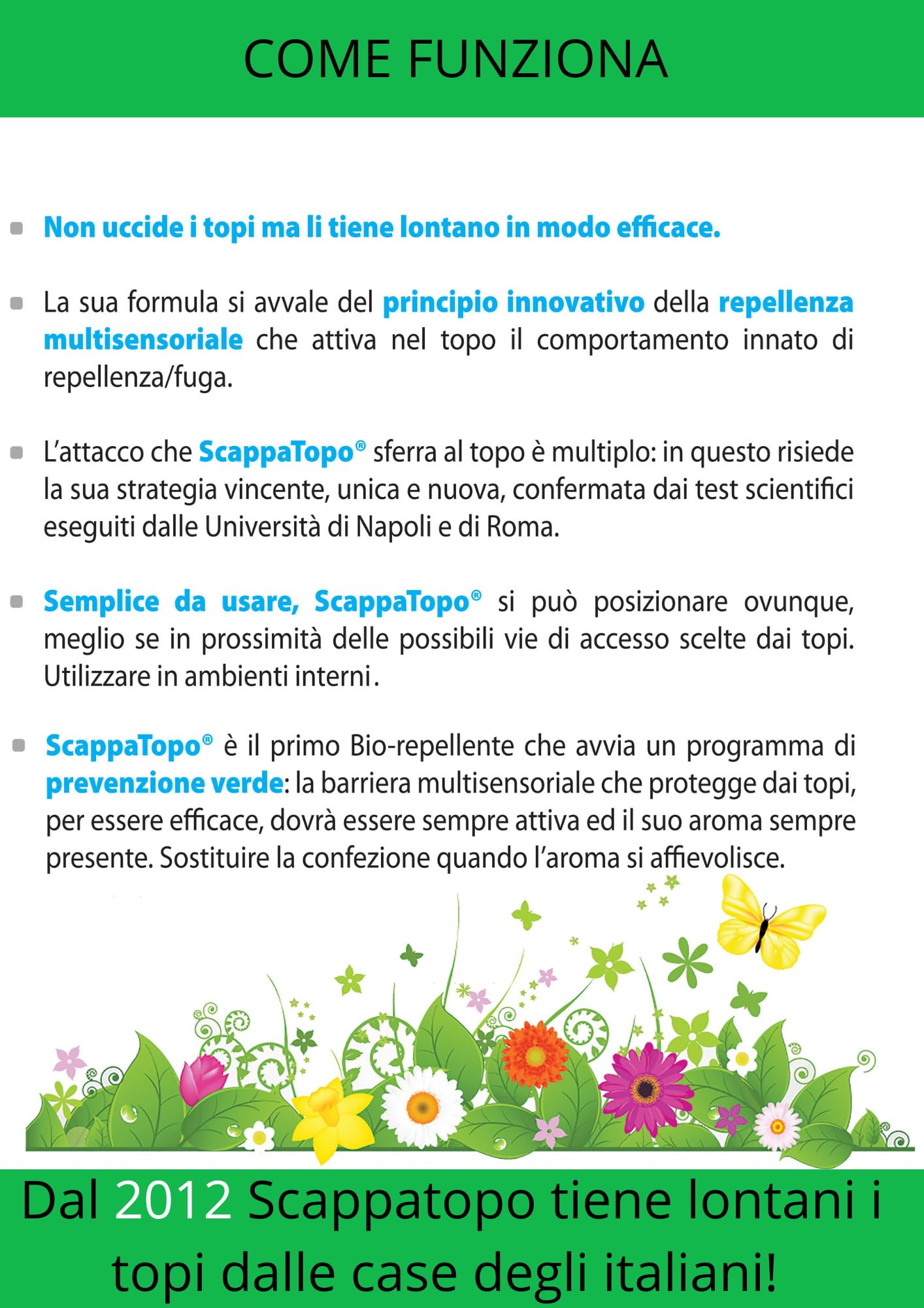 SCAPPATOPO IL BIO-REPELLENTE – Repellente Topi Naturale Forte – Dissuasore per Topi Ecologico – Alternativa a Trappola per Topi e Ultrasuoni per Topi – Confezione da 6 Pezzi da 50g