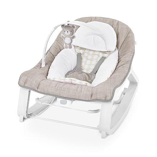 Ingenuity Keep Cozy 3 en 1 Grow with Me - Asiento vibratorio para bebé y balancín de bebé a niño pequeño, 0-30 meses hasta 40 libras (Linden)