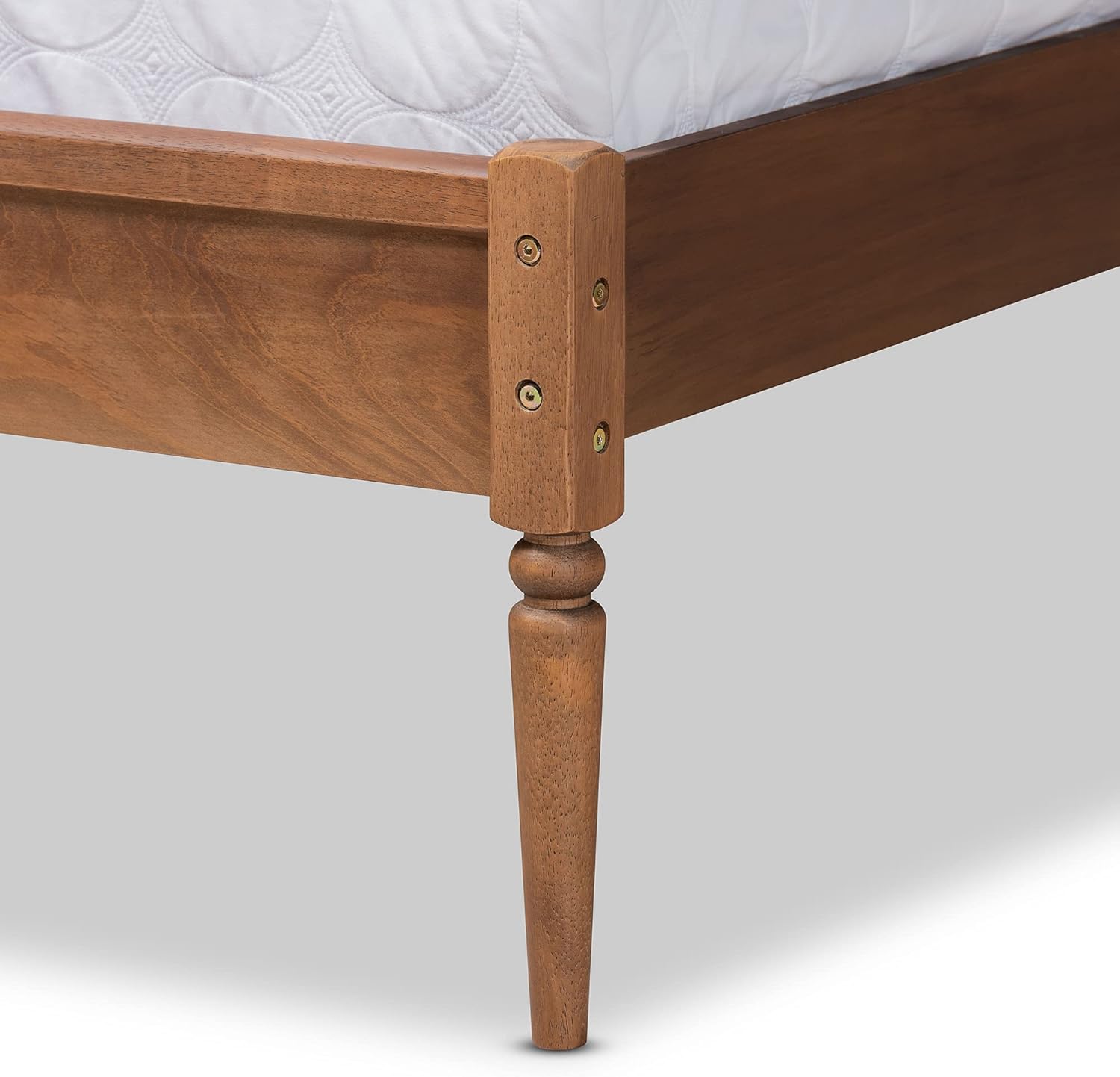 Baxton Studio Neilan Modern and Contemporary Walnut Brown Finished Wood Queen Size Platform Bed