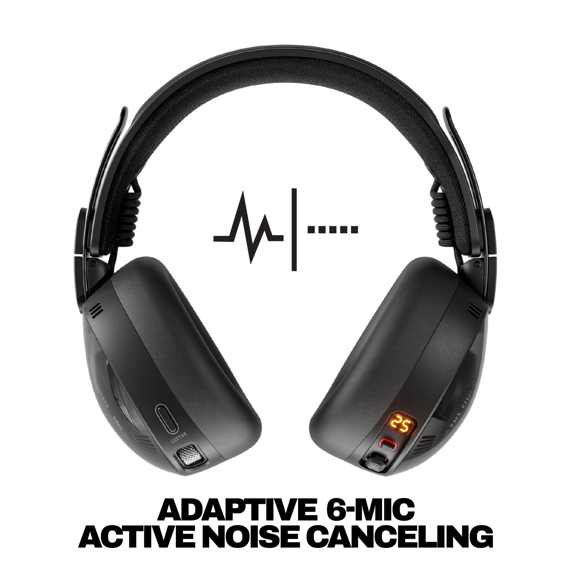 Skullcandy Aviator 900 ANC Wireless Over-Ear Bluetooth Headphones, THX Spatial Audio with Head Tracking, Adaptive Noise Cancelling, Up to 60 Hours Battery, Microphone for iPhone Android - True Black