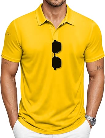 SCODI Mens Polo Shirts Short Sleeve Athletic Casual Golf Collared T-Shirt