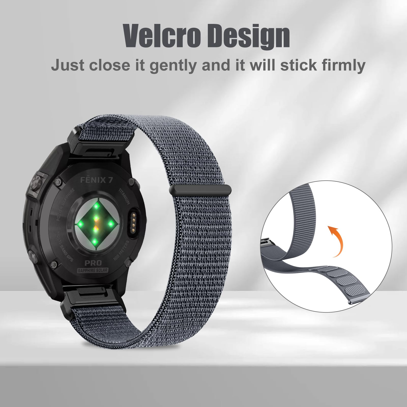 Niboow QuickFit 26 Nylon Cinturino per Garin Fenix 8 51/Fenix 7X