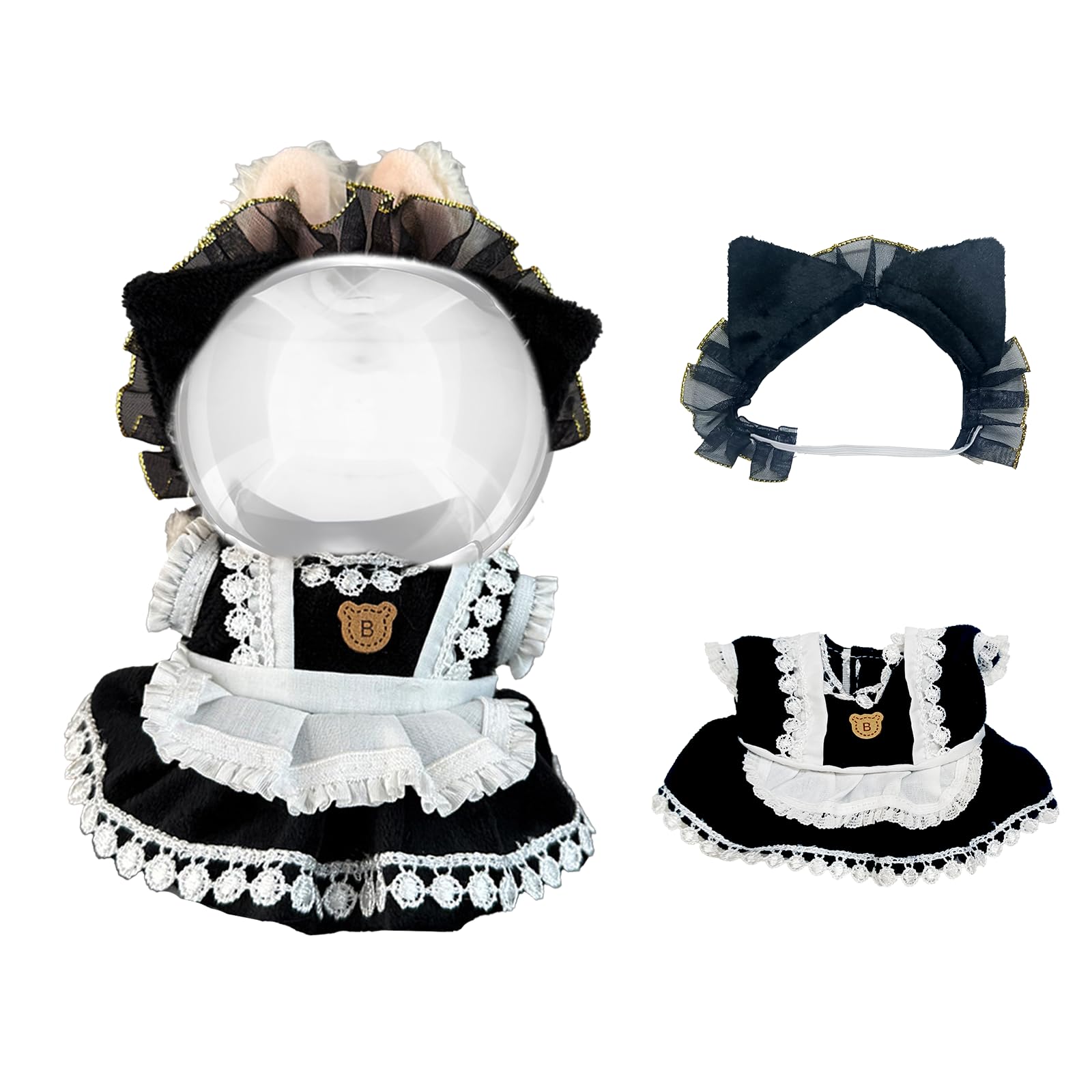 17cm Doll Cloth Accessories, Cute Doll Clothes Including Clothes and Headdress, As a Birthday Gift, Dolls Decoration, (Excluding Dolls)