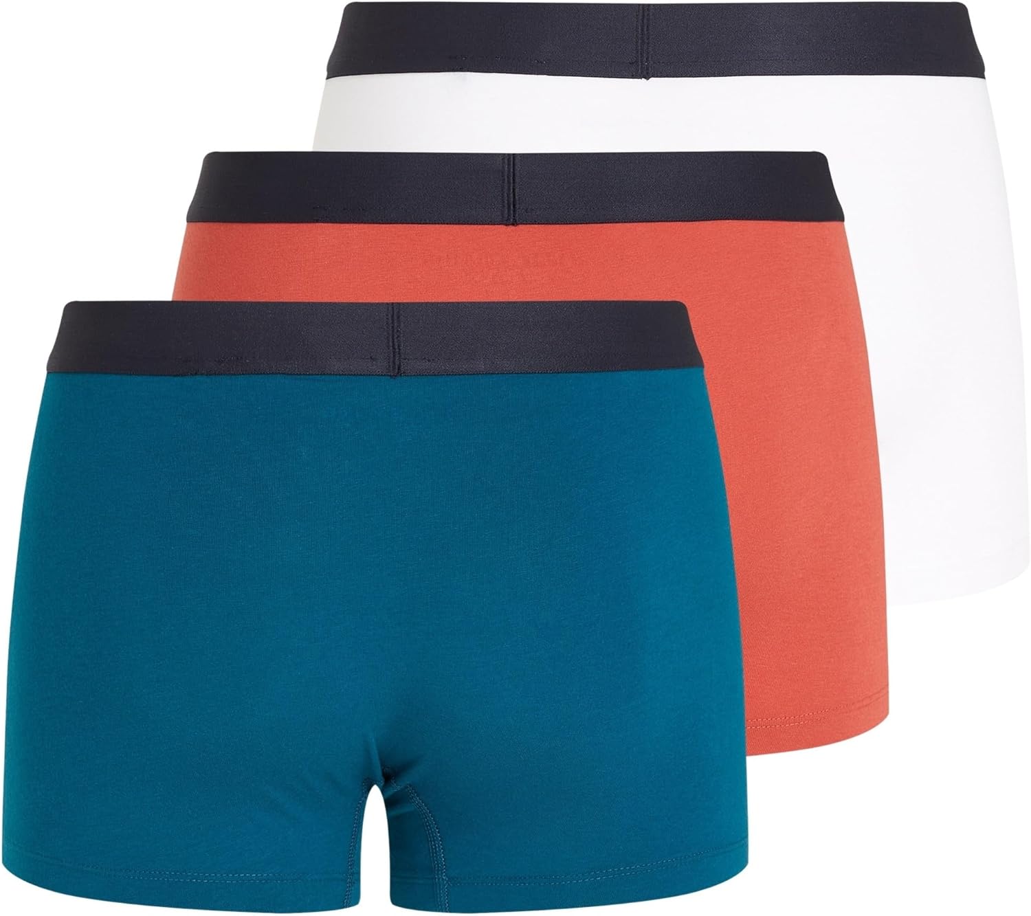 Tommy Hilfiger Uomo Pantaloncino Boxer Confezione da 3 Trunks in Cotone M Beige (Terra Red/Mid Turq/White) - Immagine 2
