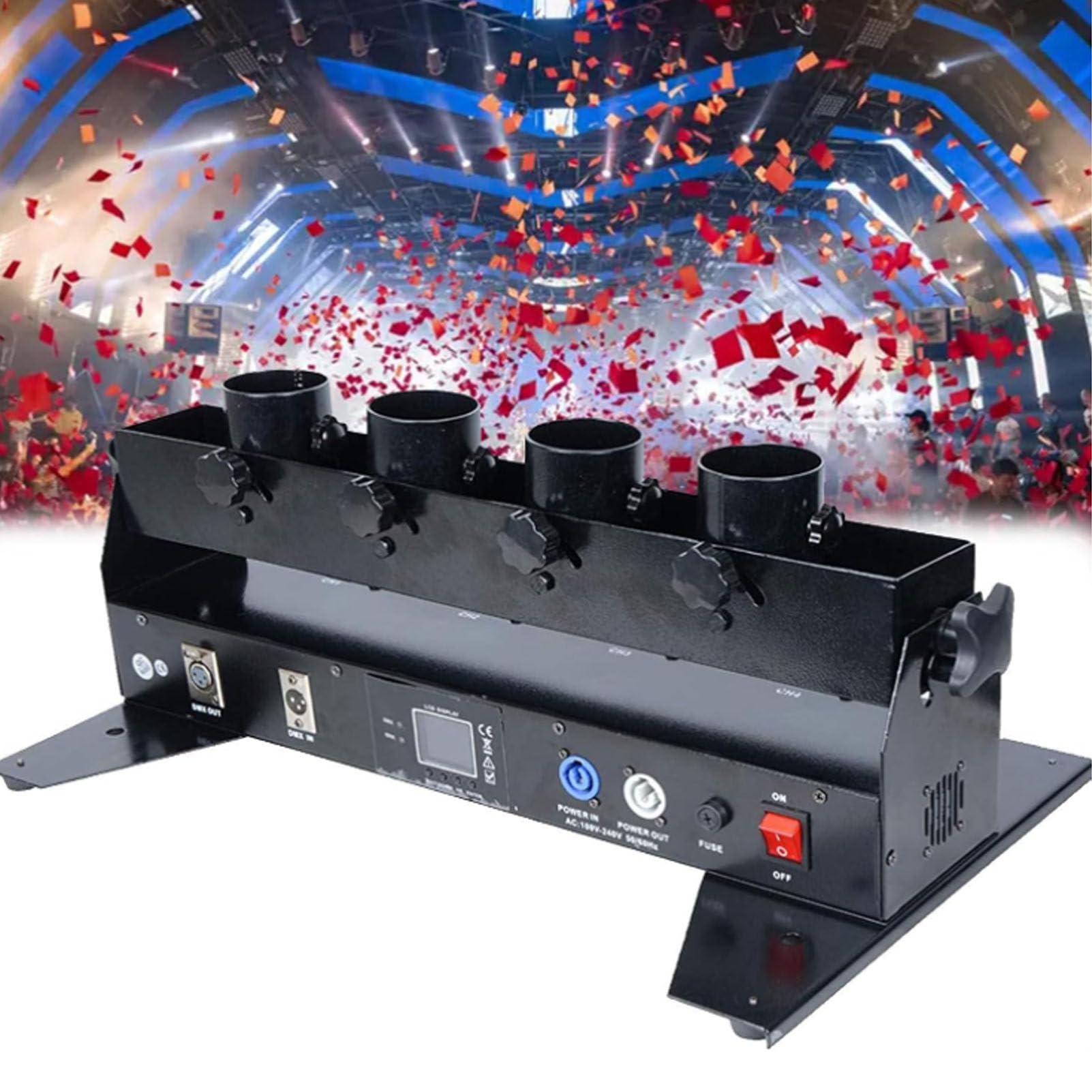 Máquina de cañón de confeti Máquina lanzadora de cañones de confeti Cañón eléctrico portátil DJ profesional para efecto Club Bar Boda Navidad Halloween Carnaval Pascua