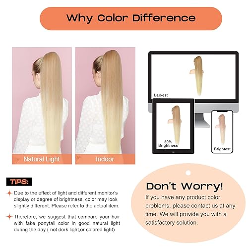 Miniatura 9 de SEIKEA Extensión de cola de caballo de 32 pulgadas de largo, lacio, multicapa, ligera, suave, resistente a los enredos, extensiones de cabello