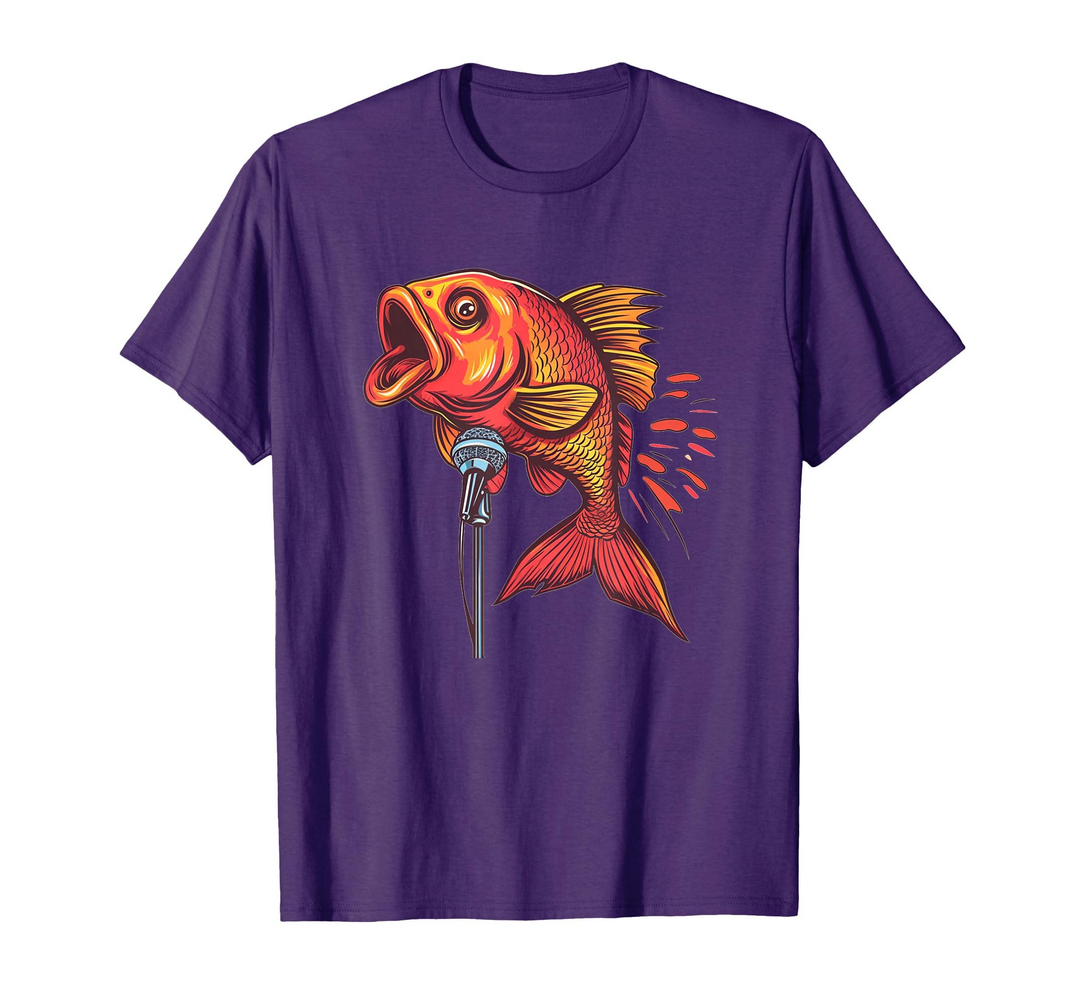 Cool karaoke outfit with a funny singing fish T-Shirt