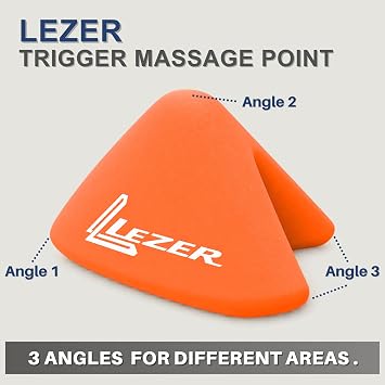 Trigger Massage Point, 3-Angle Deep Tissue Massager, Muscle Release, Orange