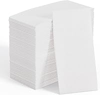JOLLYCHEF 200 Pack 2-Ply White Disposable Paper Napkins - Absorbent Soft Dinner Napkins for Weddings, Parties, Bathrooms & Holidays